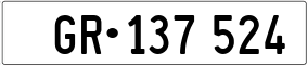 Trailer License Plate